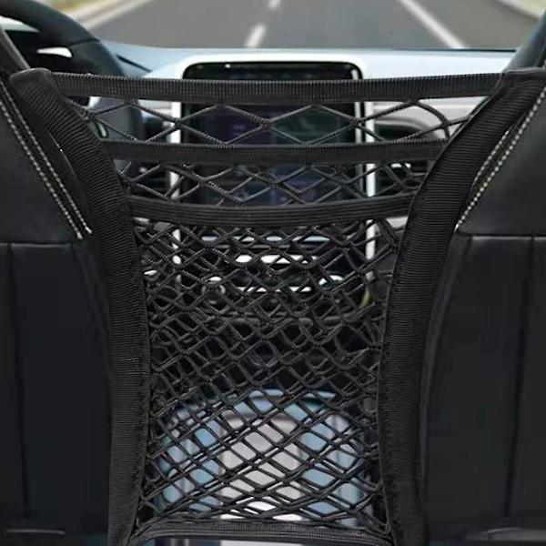 3 lager Bilförvaring Nätväska Organizer Hållare Mesh Säte Rygghängare Trunk Krokar String Kit Auto Interiör Tillbehör Till Bil| | 3