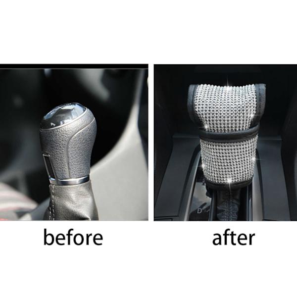 4-pack bältes axelvaddar, luster Crystal bilbältesskydd och 1x Auto Shift Gear Cover, Luster Cryst