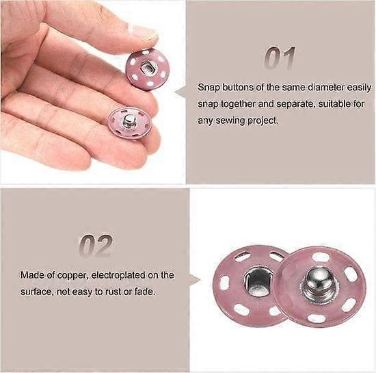 Knapper - Klesknapper - Syknapper - 19mm - Metall - Runde - Trykknapper - For søm, håndverk, DIY smykker