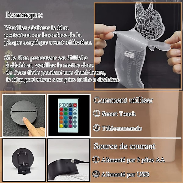 Stitch 3d Lampe Manga Led Natlys, Stitch Sengelampe Natlampe 16 Farver 3d Bordlampe Dekoration, Usb Powered Touch Remote Børne Natlampe