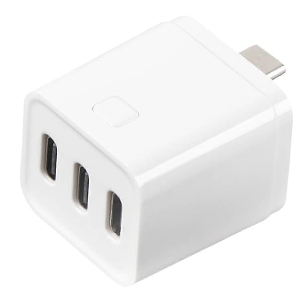 Tuya Wifi Smart Socket 3 Gang Type-C Smart Plug USB-adapter Smart Life APP Uafhængig stemmestyring til Alexa Google White