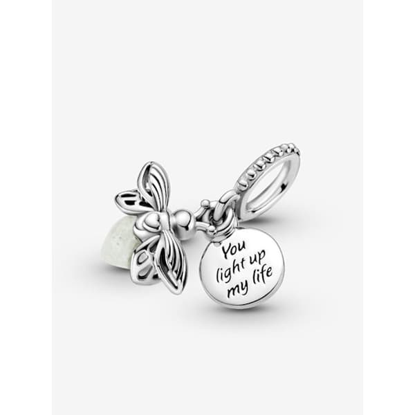 Pandora - Självlysande Hängberlock med Eldfluga - Sterlingsilver