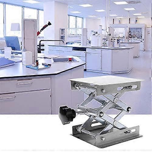 100x100 mm lyftplattform i rostfritt stål, justerbar saxlyft för laboratorium