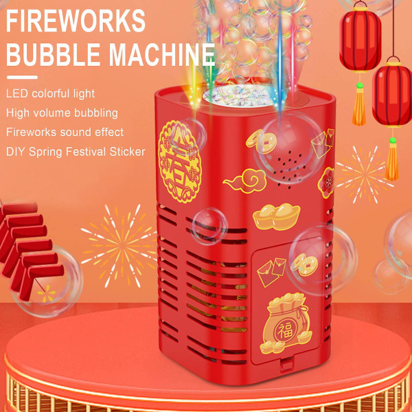 Bubble Maker Machine, jossa on 12-reikäinen ja Bubble Fire-Work sähköinen automaattinen kuplakone