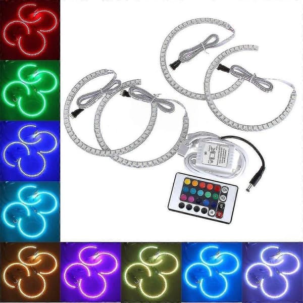 Angel Eyes Sæt Forlygter RGB Parkeringslys Ringe Halo Ring Til E36 E38 E39 E46 3 5 7-serie