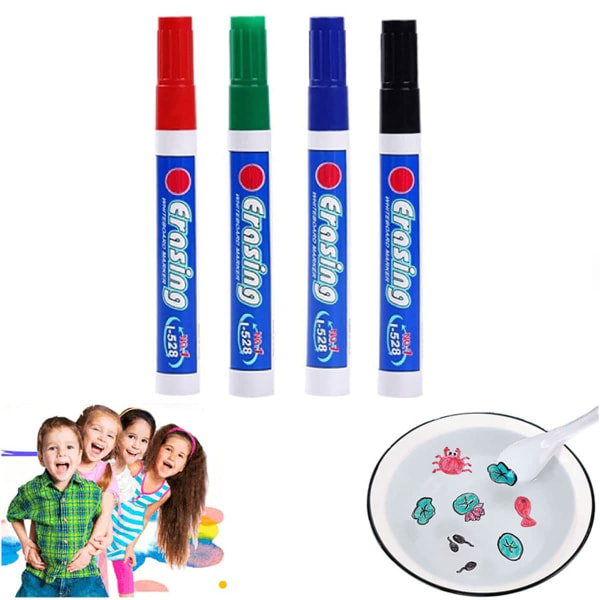Vandbørste Vandpen Børnefarve Whiteboard Marker Pen Børns Vaskbar Marker Pen 50ml Multicolor A