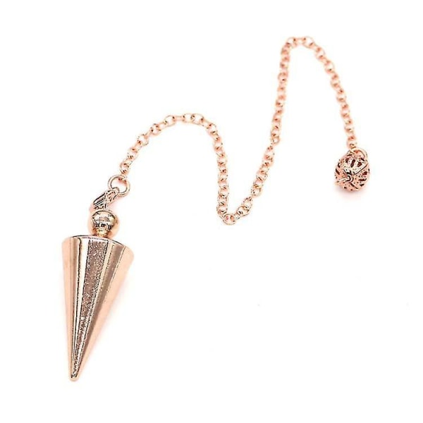 Kobber Spiritual Point Pendel For Divination Healing Dowsing Wicca Balancing Spiss Cone Pendel Pendel rose gold