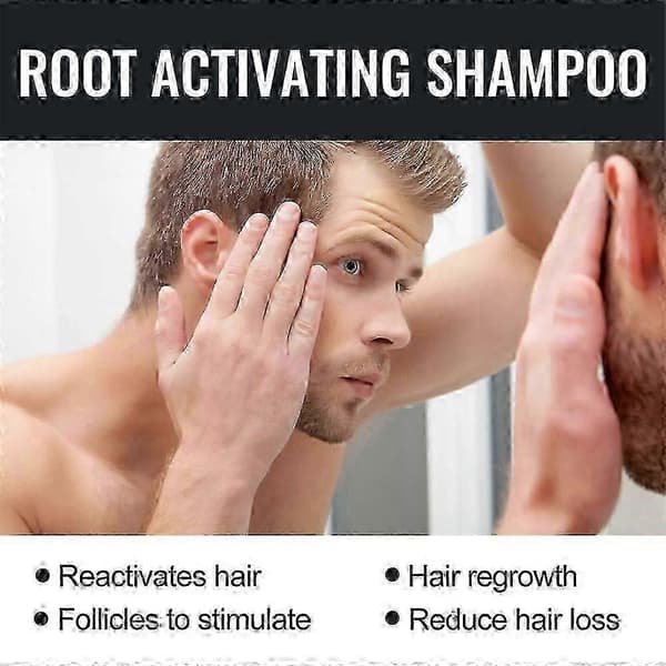 Root Activator Schampo, Mane Root Activator Schampo, Schampo Root Activator Främjar Hårväxt För Män Hårförtjockande Schampo 2Bottles
