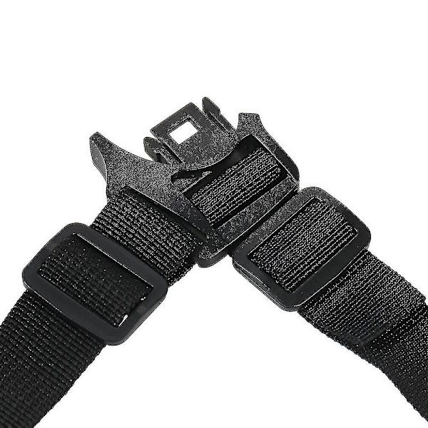 Justerbar nylon 5-punkts sikkerhedssele til baby og barnesæde, klapvogn, vogn, holdbar og sikker, sort