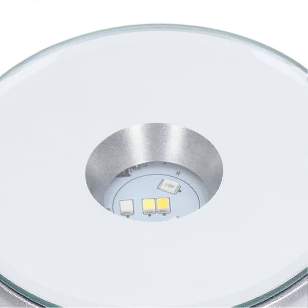 Roterende utstillingsstativ 360 roterende LED-lys 80 sekunder per runde LED-displaybase for kopper krystaller