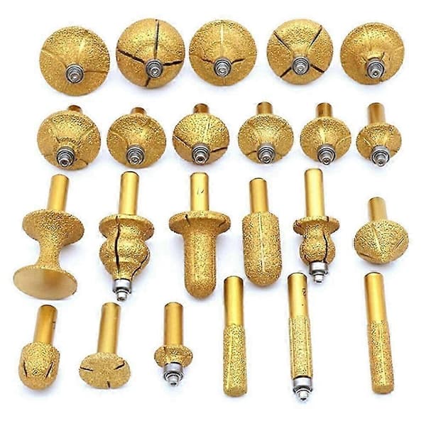 2025 Ny galvaniserad fräsbit för marmor, sten, diamant, marmor, 1,27 cm skaft, marmor