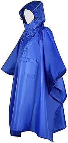 Regnponcho. 3-i-1 Multifunksjonell Regnkappe Regnfrakk Med Hette For Camping Gave