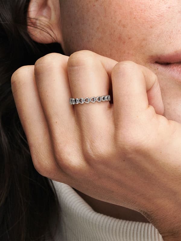 Pandora - Hjertebånd Ring - Sterlingsølv Circumference: 54mm