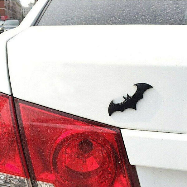 1X kromimetallimerkki, Batman 3D auton hännän tarra logotarratarvikkeet (musta)