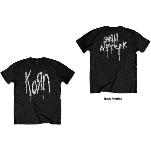 Korn unisex t-shirt: stadig en freak (bagtryk) L