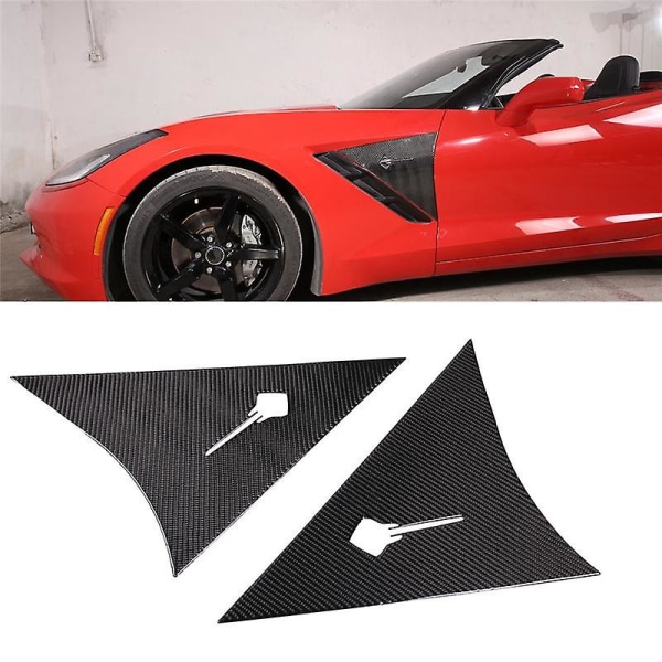 Bil myk karbonfiber sideskjermramme klistremerke Deksel Trim klistremerker for Corvette C7 2014-2019