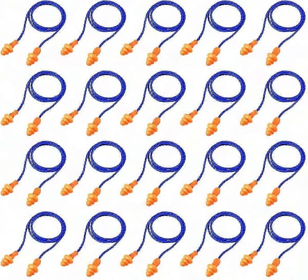 20 par genanvendelige silikone ørepropper til søvn og støjreduktion - høreværn (blå)
