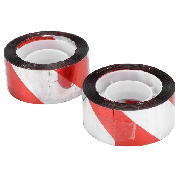 Fugleafvisende tape - reflekterende, rød sølv 50m (2 pakke) til frugthave og uafskallet mark