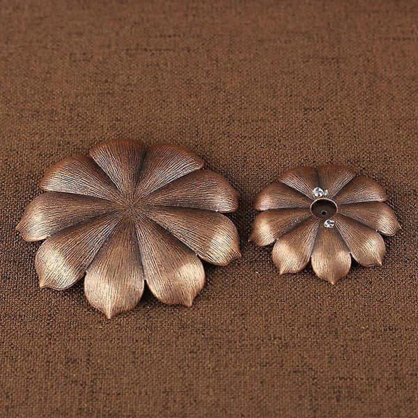 Lotus Røgelsespindholder - Zinklegering Multi-Hul Plade med Askeopsamler