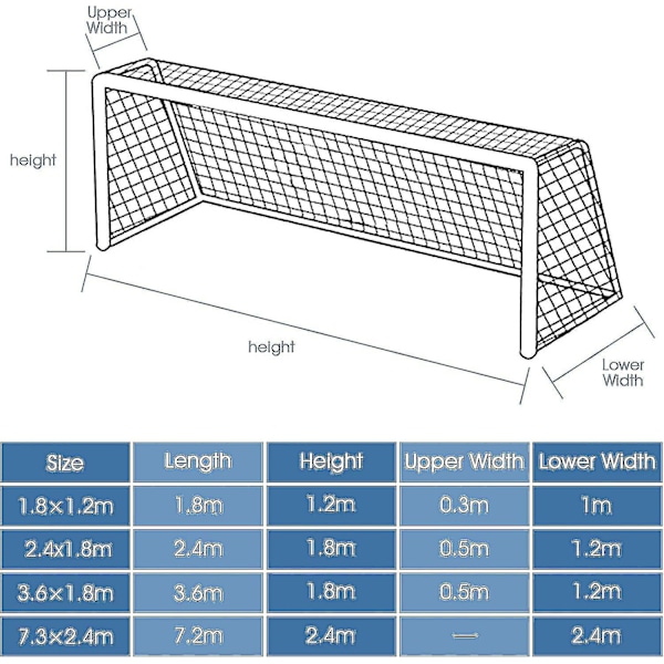 Fotbollsnätbyte, hållbart ersättningsnät för fotbollsmål för utomhussporter Fotboll Fotbollsträning (endast netto) 12X6FT