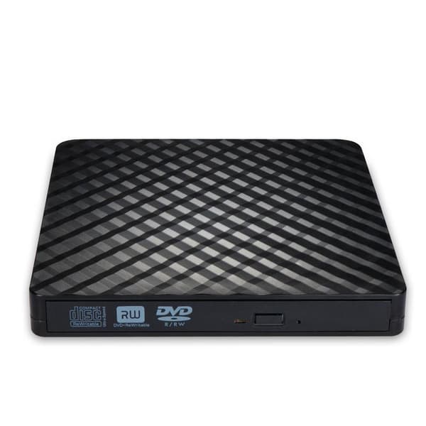 Bærbar USB 3.0 Ekstern DVD-brænder Sort