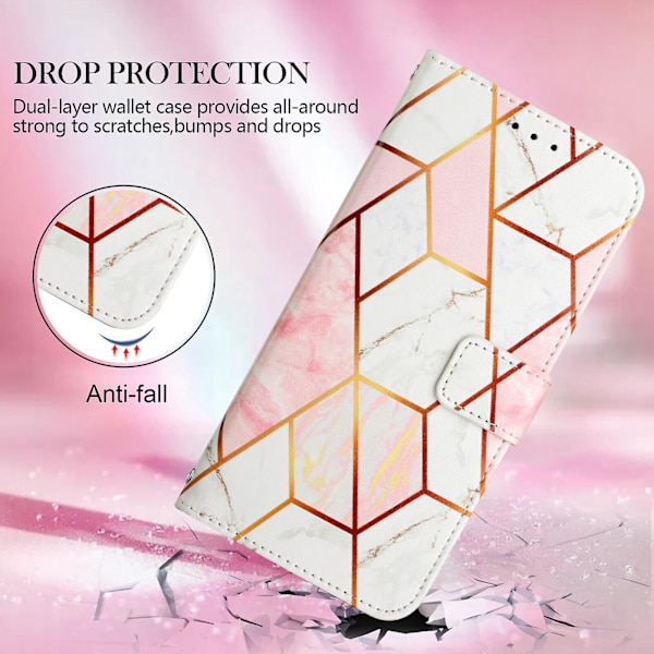 Case till Oppo Find X5 Pro Cover Wallet Marble Magnetic Case C4