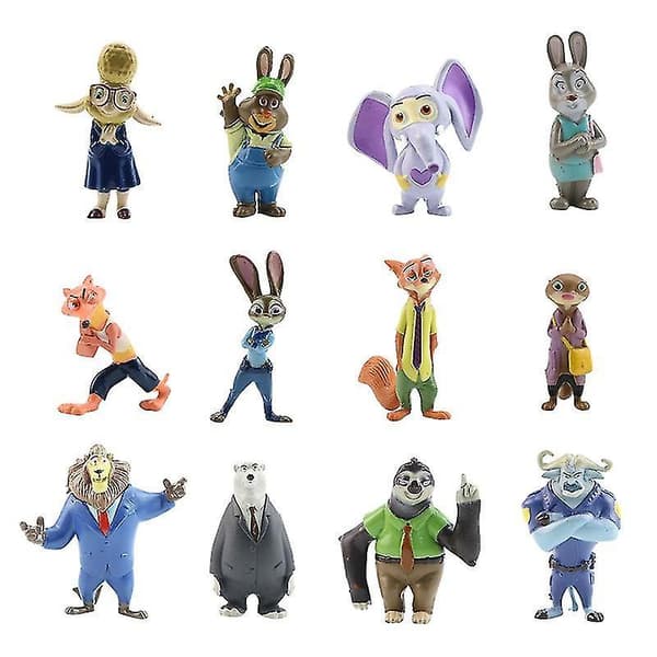 12-pak Zootopia Zootropolis legetøjsfigurer
