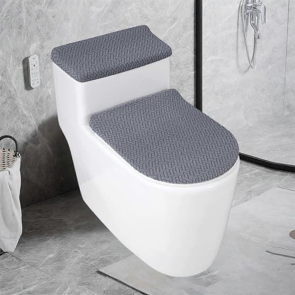 Toalettlocksskydd och toalettcisternlocksskydd, stretchskydd, ersättningstillbehör Dark Gray