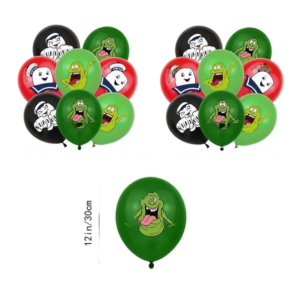 Ghostbusters tema fødselsdagsfest tilbehør Dekorationssæt inkluderer bannerkage Cupcake Topper ballonsæt