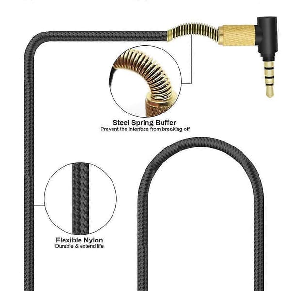 Erstatningslydheadsetkabel til Steelseries Arctis 7 5 3 Pro trådløse gaming-hovedtelefoner 1,5 m ca.