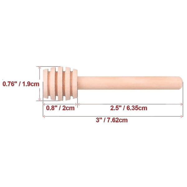 30 stk. Mini Honningdipperpinde af træ, 7,6 cm server til honningkrukke, dosering af honning