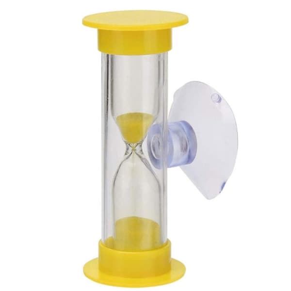 2 minutters timeglass timer med sugekopp dusj tannbørsting timer Orange