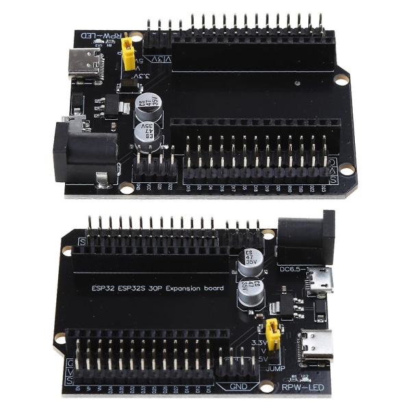 Esp32 Gpio Breakout Board 30 pins Type-c Microusb-utvidelse for Esp32-devkitc-32
