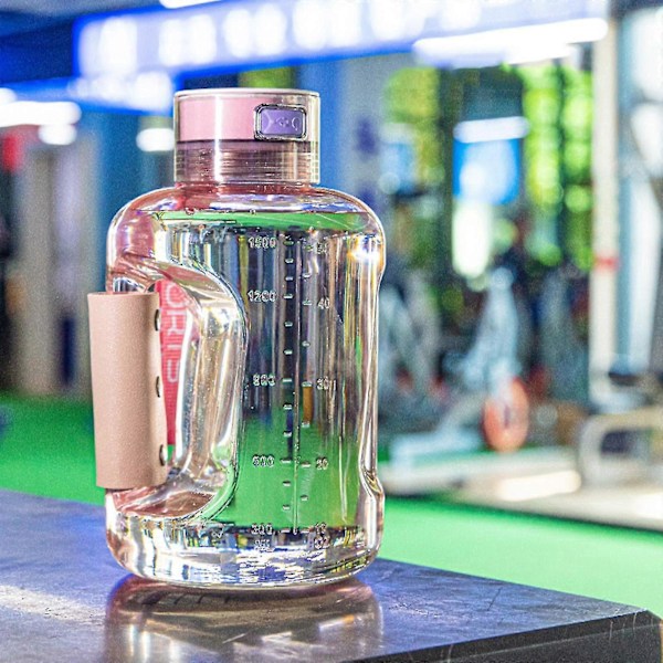Hydrogenvann Generator 1500mL Stor Kapasitet Fallsikker Hydrogenvannflaske Bærbar Hydrogenvannmaskin Sportsflaske FAN0345 Pink