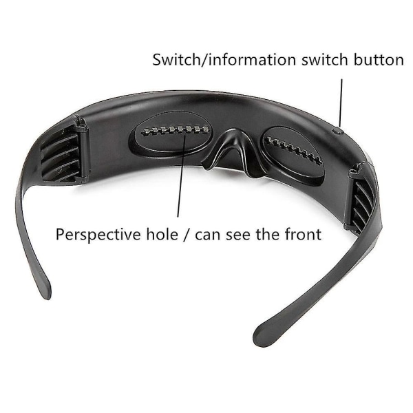 Anpassningsbara LED Bluetooth glasögon för Vuxen Blinkande Display Diy Text Animation