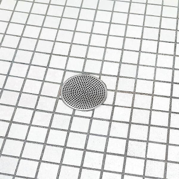 15 cm afløbsdæksel i rustfrit stål med tætningsprop til køkkenvask 15X15cm Silver