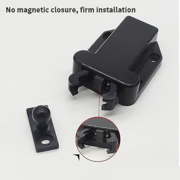 Rion 4/6 Push To Open Door Catch Keittiökaappi Kosketussalpa Vapautuslaatikko Kaappi Hfmqv Black