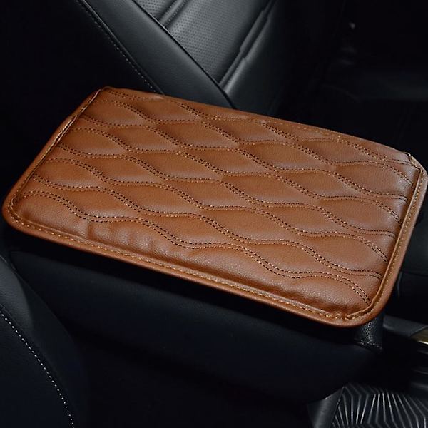 Universal Pu Läder Bil Armstöd Pad Auto Bil Armstöd Förvaringsbox Mats Dammtät Cover Vattentät Armstödsskydd| | Brown