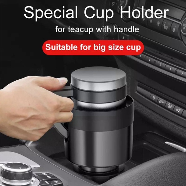 Extend Car Cup pidin Laajennus Vakaa, Laajennettu juomapidike Useimpiin Extra Large Cup Pullon Säädettävä Pohja Autotarvikkeet K0f2 - Juomatelineet