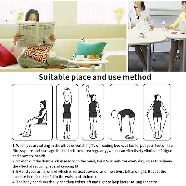 Body Sculpting Twisting Board Fitness Slankemaskine Roterende Board Kvinde Twisting Exercise Purple