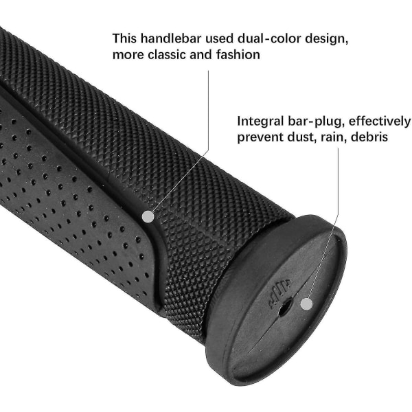 Cykelgreb Kort Mini Cykelstyr Grips Passer til mange standardcykler 1 par, sort)