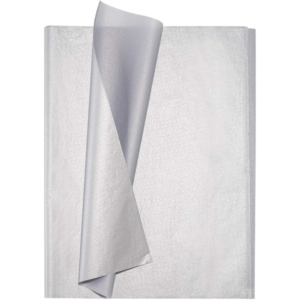 Rosa guld silkespapper Bulk 100 ark metalliskt presentpapper Pa-idaa Silver