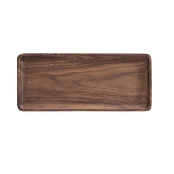Serveringsbricka i Valnöt, Träbricka, Rektangulär Bricka, Badrumsbricka, Middagsbricka, Tebricka, Kaffebricka