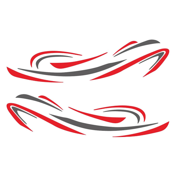 Rv Husbil Universal Kroppsdekal DIY Dekal Sticker Dekoration För Trailer Red  Gray
