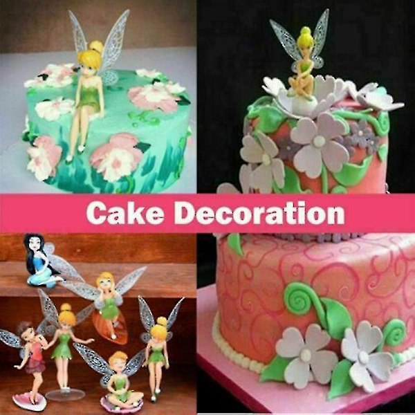 Kampanj 6-pack Disney docka älva Tinkerbell docka tårta dekoration figurin trädgård