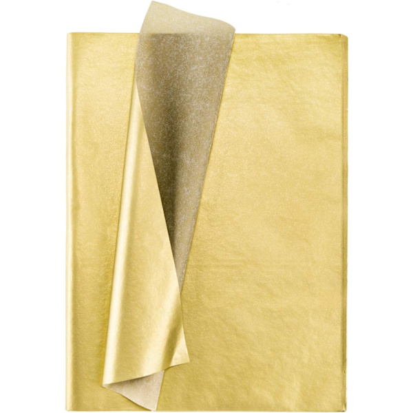 Rosa guld silkespapper Bulk 100 ark metalliskt presentpapper Pa-idaa Gold