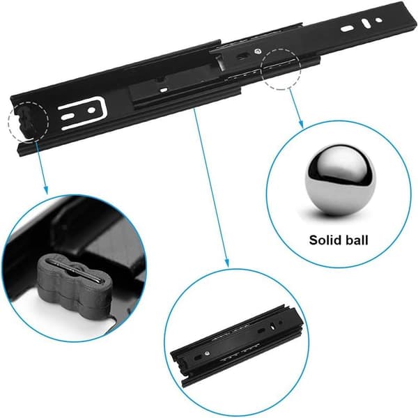 2 Cabinet Rails, 150mm Full Extension Cabinet Rail, Side Mount
