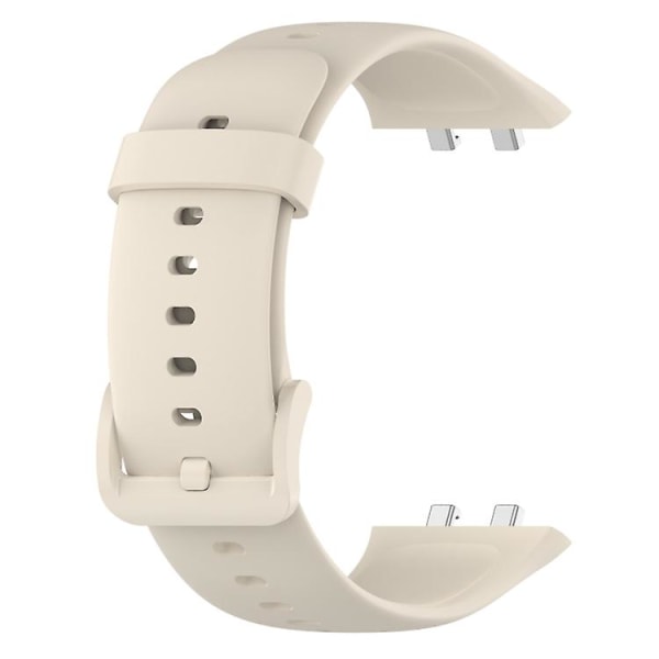 For Oppo Watch 3 Pro Solid Color Soft Silicone Watch Band Creamy White