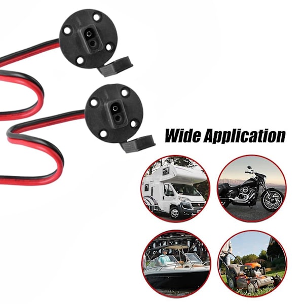2x Sae Connector, Solar Vejrbestandig Sae Socket Sidewall Port, Sae Kabel Quick Connect Panel Mount Best Gift