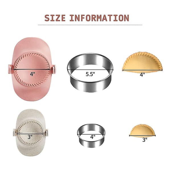 Dumpling Maker, Dumpling Dough Press Mold Set Med Ring Cutter Och Fyllningssked, Köksredskap F